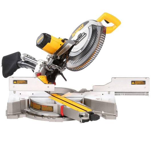 DeWALT 15 Amp Corded 12 in. Double Bevel Sliding Compound Miter Saw, Blade Wrench & Material Clamp