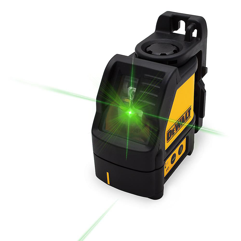 DEWALT 165 ft. Green Self-Leveling Cross Line Laser Level with (3) AAA  Batteries Case 