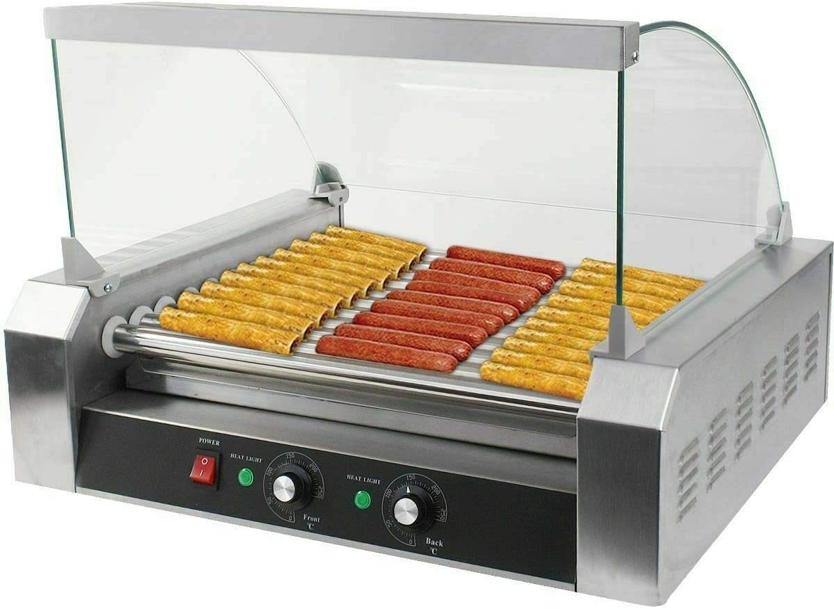 Home Rich Roller 30 HotDog Grill Cooker Hot Dog 11 Roller Machine Grill Machine W/cover