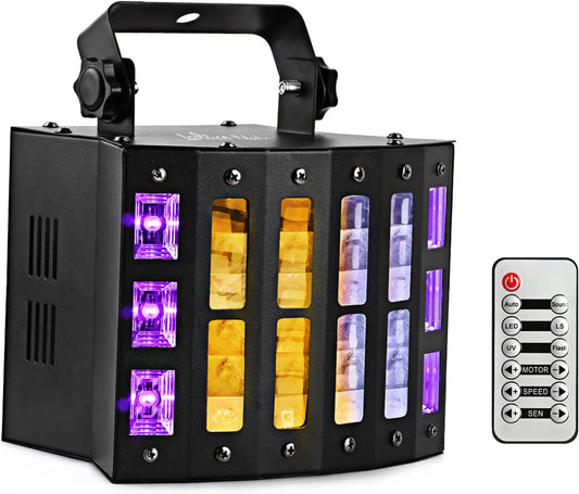 DJ Lights, LaluceNatz 48W Portable Stage Lights Sound Activated Black Lights Strobe Lights Led Lights for Party, Wedding, Birthday, Festivals, Stage Lighting