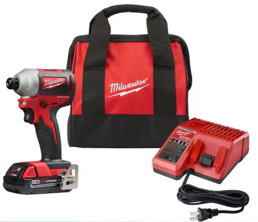 Milwaukee M18 18-Volt Lithium-Ion Compact Brushless Cordless 1/4 in. Hex Impact Driver(Tool Only)